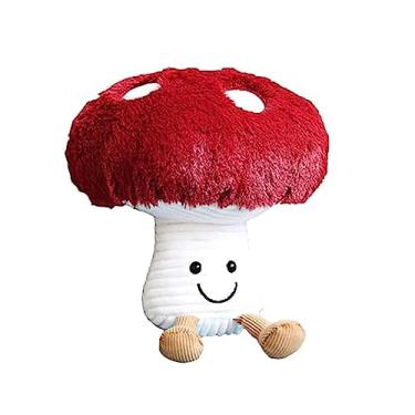 Imagem de Adorável almofada de pelúcia de cogumelo, cogumelo kawaii fofo, brinquedos de pelúcia divertidos de cogumelo para decoração de casa, presentes de travesseiro de animais de pelúcia para crianças adultos aniversário Natal (25 cm)