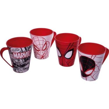 Imagem de Copo Decorado HOMEM-ARANHA Caneca 360ML Plástica - Plasutil