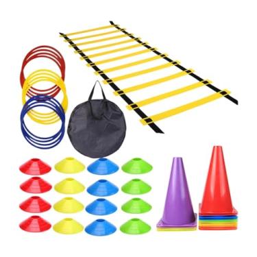 Imagem de kowaku Escada de velocidade de agilidade com cones e bolsa de transporte, agilidade de treinamento para meninos adolescentes, 46pcs