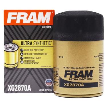 Imagem de FRAM Filtro de óleo automotivo ultra sintético, projetado para trocas de óleo sintético com duração de até 20 mil milhas, XG2870A com SureGrip (pacote com 1)