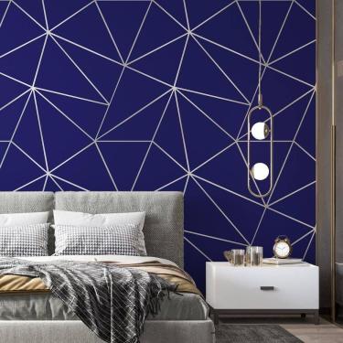Imagem de Kit 9 Rolos Papel De Parede Adesivo Zara Azul Royal 3,0M