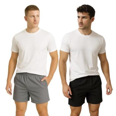 Imagem de KIT 2 Shorts Tactel Bermudas Academia Treino Corrida Masculina TRAININ