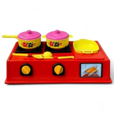 Imagem de Mini Fogão Panelas Pote Cozinha Infantil Brinquedo Criança - Divertoys