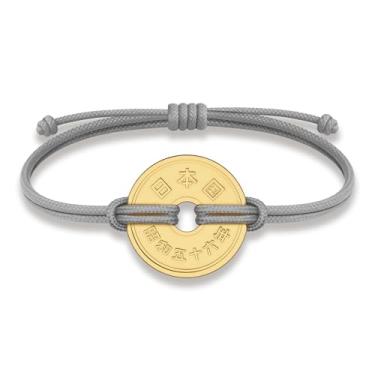 Imagem de HOBBY OF KINGS Pulseira Good Luck Coin | Pulseira banhada a ouro 18k | Joias feitas à mão para colecionadores e amantes de história, 10.2, Ouro amarelo, Sem Pedra Preciosa