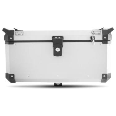 Imagem de Baú moto top case traseiro universal 56 litros roncar + base de fixaçã