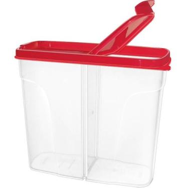 Imagem de Pote Dispenser C/ Divisórias Mantimento e Ração Pet - Injetemp