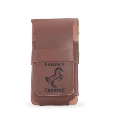 Imagem de Bainha Pampa's Country Porta Celular Rústica 100% Couro Country Presa 