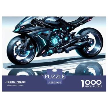 Imagem de Futuro quebra-cabeça motocicleta 1000 peças desenho animado anime adultos divertido alívio do estresse brinquedo educativo jogo intelectual decoração de casa desafio educacional 1000 peças (75 x 50 cm