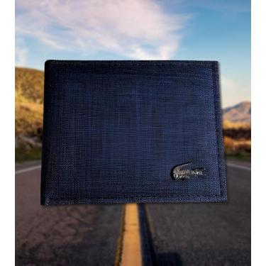 Imagem de Carteira Slim Masculina - Lacoste/Armani, Azul, Poliester