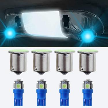 Imagem de GLOFE 8 peças de lâmpadas LED de mapa interior azul gelo compatíveis com Ford F-150 F-250 Bronco 1987-1996