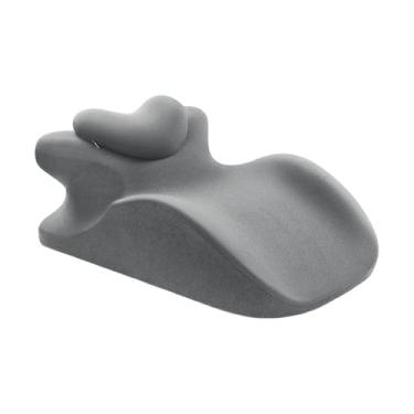 Imagem de ＫＬＫＣＭＳ Travesseiro de bruços antiderrapante com capa removível e suporte multifuncional para pescoço, travesseiro para assistir filmes em casa, Cinza