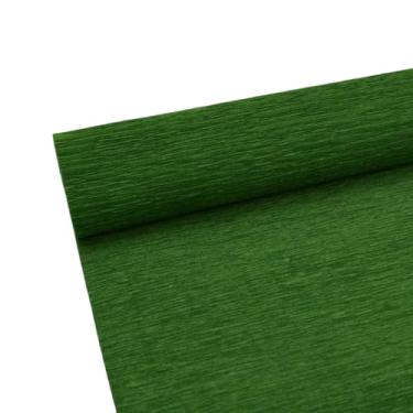 Imagem de ODETOJOY Rolo De Papel Crepom Premium 70G Para Fazer Flores, Branco, Verde, Rosa, Serpentina, 25 Cm Largura, 2,4 M Comprimento (Verde Floresta)