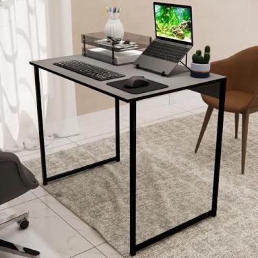 Imagem de Mesa Para Home Office Inaugura Móveis Cor Freijó Escrivaninha Industrial Quarto Notebook Escritorio Computador Para Estudos Grande (Cinza)