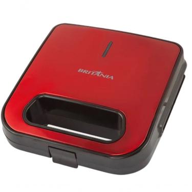 Imagem de Sanduicheira Grill Britania 750w 220V Vermelha - Antiaderente