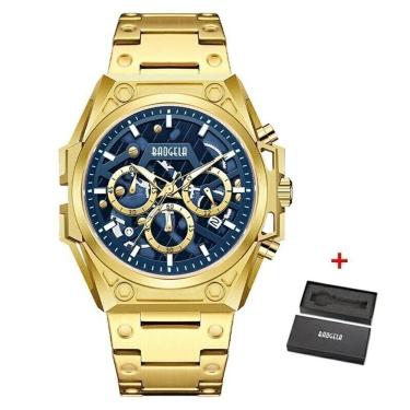 Imagem de Relógio Masculino Baogela 22605 à Prova D'água Ouro