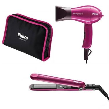 Imagem de Kit Philco Secador + Chapinha 1000w Bilvot Rosa