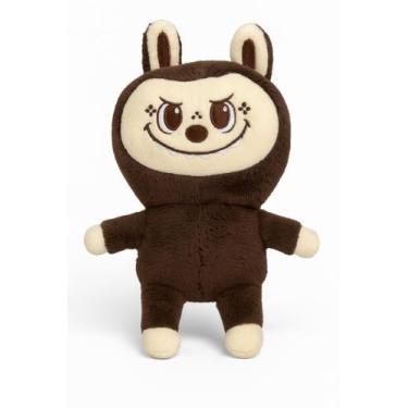 Imagem de Labubu Pelúcia Infantil Boneca Marrom Chaveirinho Pelucia Bonequinha -