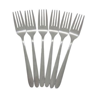 Imagem de Conjunto 6 Garfos Para Mesa Em Aço Inox Sofisticado 19 cm