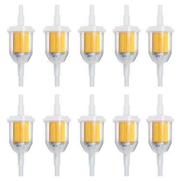 Imagem de Wulitaotao Filtro De Combustível Universal Em Linha Com Ímã, 10 Peças, Motor Pequeno 1/4" X 5/16", Adequado Para Motocicleta, Mini-Bicicleta, Ciclomotor, Scooter, Kart, Cortador Grama