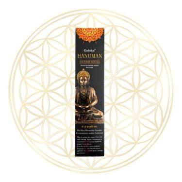 Imagem de Incenso Goloka Indiano Vareta Linha BLACK, Hanuman