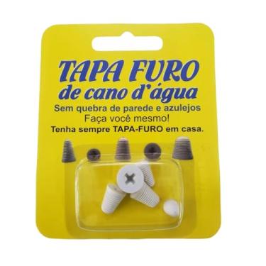 Imagem de Cartela Com 5 Un De Tapa Buraco Em Cano D' Agua Pvc Furado