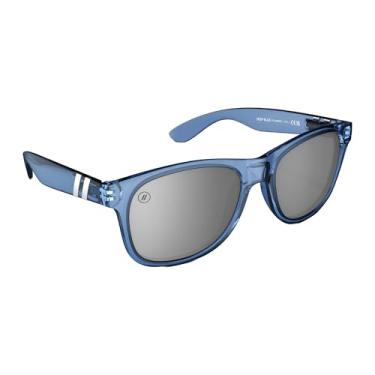 Imagem de Blenders Eyewear M Class X2 – Óculos de sol polarizados – Lente redonda, dobradiça com mola – 100% de proteção UV – Para homens e mulheres – Azul escuro