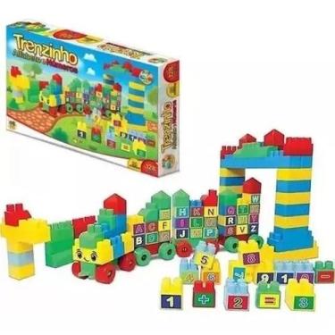 Imagem de Bloco de montar - trenzinho alfabeto e numeros - GGB