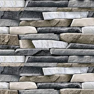 Imagem de Papel De Parede Adesivo Lavável Canjiquinha Cinza 3d 5m
