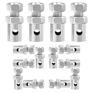 Imagem de Tongze Terminais de cabo de freio/acelerador de 25 peças: peças de reparo de grampo de parada de cabo universal de 1/8" para Go-kart| bicicleta| motocicleta| scooter| bicicleta motorizada| trator de jardim| cortador de grama