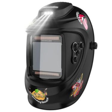 Imagem de Capacete de soldagem YESWELDER Auto Darkening com ventilador e luz LYG