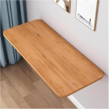 Imagem de Mesa De Parede, Mesa De Jantar Com Folha De Gota, Mesa Dobrável De Lavanderia, Mesa Dobrável Montada Na Parede, Mesa De Escritório, Mesa Flutuante Para Laptop, Golden Oak Color, 60 * 30cm