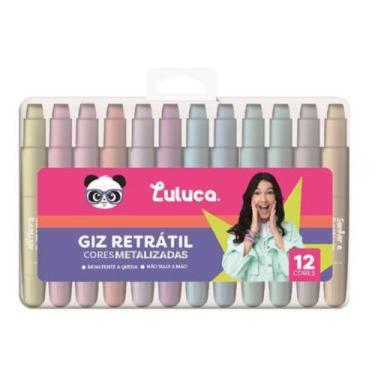 Imagem de Estojo Giz Retrátil 12 Cores Metalizadas LULUCA Sky Paper