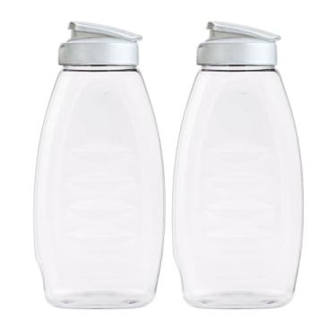 Imagem de 2 Garrafas Geladeira Canoa Jarra Água Suco Tampa Higiênica 1,5 Litro (Branco)