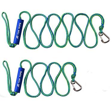 Imagem de Corda de reboque PWC Linhas de ancoragem para barco, pacote com 2 cordas marinhas resistentes trançadas, 7ft & 10ft -2Pack(10mm Diameter), 7ft & 10ft (Length)-2Pack