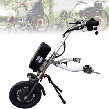 Imagem de 12ih Cadeira De Rodas Elétrica Garfo De Suspensão Handcycle Attachment, Terapia De Reabilitação Kit De Conversão De Cadeira De Rodas Elétrica Com Luz Frontal, A