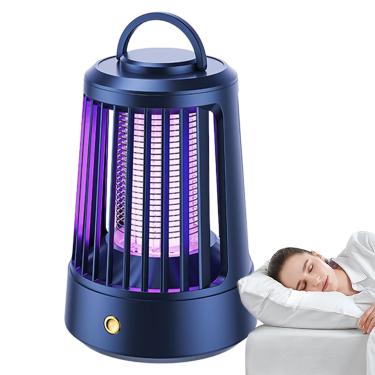 Imagem de Repelente de Moscas Lâmpada - Produtos para Controle de Insetos Voadores - Dispositivo Lanterna Armadilha Recarregável Portátil Silenciosa com Proteção para Casa Jardim e Áreas