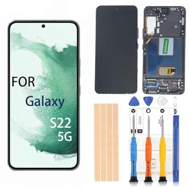 Imagem de Pishzeo Digitalizador LCD super amolado original de 6,1 polegadas para Samsung Galaxy S23 5G substituição de tela SM-S911U S911U1 S911B/DS Touch Display, conjunto de digitalizador Full HD (versão dos