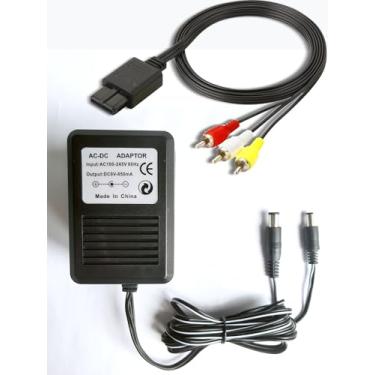 Imagem de HEORLD Fonte De Alimentação E Cabo Av Para Snes, Nes, Ca Compatível Com Super Nintendo/Snes/Nes/Genesis1