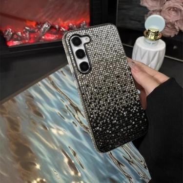 Imagem de MVVKKY para Samsung S24 Plus Luxury Gradient Full Case Bumper Shockproof Pc Cover (para Samsung S24 Plus/JB Preto)