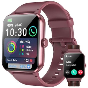 Imagem de Smartwatch,Relógio Inteligente para Homens e Mulheres, 1.85“ Tela HD Touch, 100+ Modos Esportivos, Chamadas Bluetooth,Assistente de Voz, Compatível com iOS/Android,Inclui 2 Pulseiras,Clarete