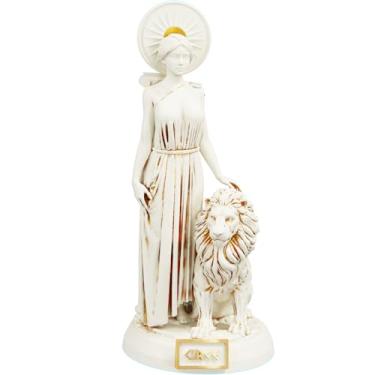 Imagem de Estátua Circe - Deusa Grega da Feitiçaria (Cor Mármore Dourado)