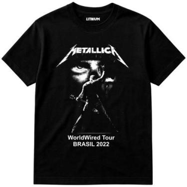 Imagem de Camiseta Metallica Tour Brasil 2022 - Lithium, GG