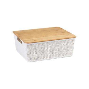 Imagem de Caixa Organizadora com Tampa de Bambu 12L Green Garden