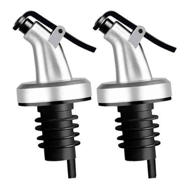 Imagem de Kit 2 Bico Dosador de Garrafa de Azeite Vinagre com Vedação Silicone T