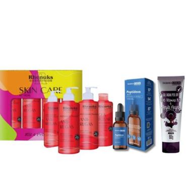 Imagem de KIT Skincare Anti Rugas Rhenuks , Sérum Peptídeos Anti Olheiras Dermac