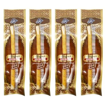 Imagem de FREEGRIN Pacote com 4 escovas de dentes naturais Miswak – Bastão tradicional selado a vácuo – para dentes saudáveis, gengivas e hálito fresco (sabor de cravo)