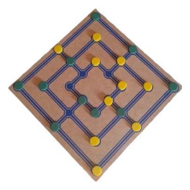 Imagem de Jogo Da Trilha Individual Tabuleiro Peças Eva - Zaramela Brinquedos