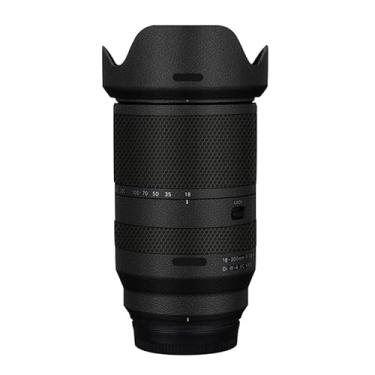 Imagem de Adesivo protetor de câmera de película de vinil para lente para Tamron 18-300 mm F3.5-6.3 adequado para acessórios de fotografia Fuji Mount 18-300 (couro preto)