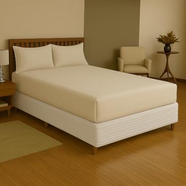 Imagem de Capa de Colchão Queen Malha com Zíper – Proteção Total 30 cm impermeável Hipoalergênica (palha)