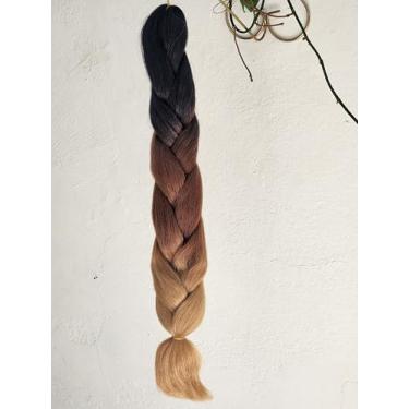 Imagem de Extensão de Cabelo Kanekalon para Tranças 60cm 100g (Jumbo ombre loiro 100g 60cm 02)